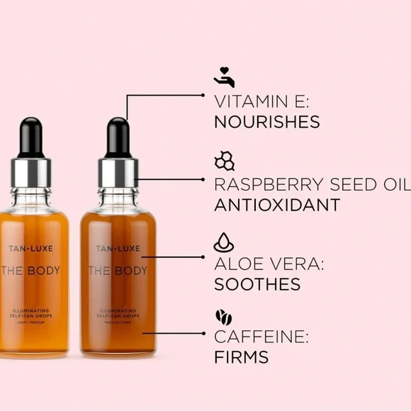 Tan-Luxe The Body Illuminating Self-Tan Drops (NIB) - Picture 2 of 4